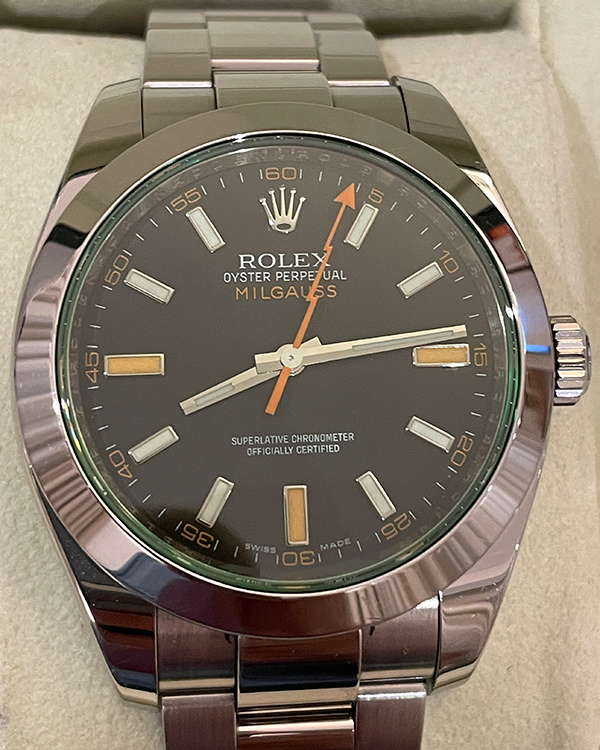 Rolex Milgauss 40MM Black Dial Oyster Bracelet (116400GV)