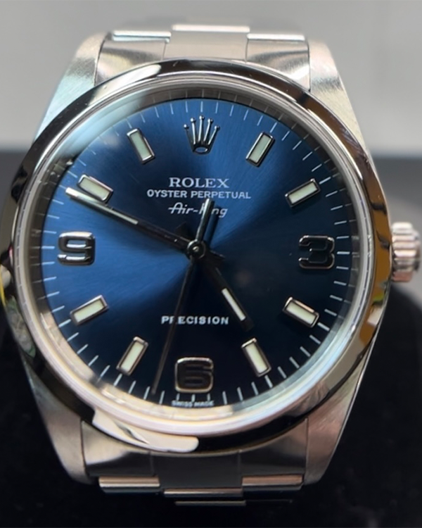 2000 Rolex Air-King 34MM Steel Blue Dial (14000)