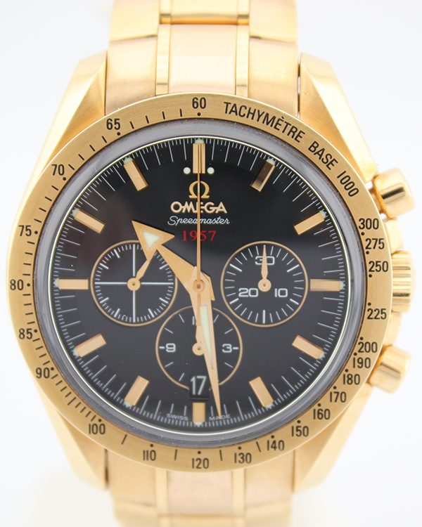 Omega Speedmaster Broad Arrow 42MM Black Dial Rose Gold Bracelet (321.50.42.50.01.001)