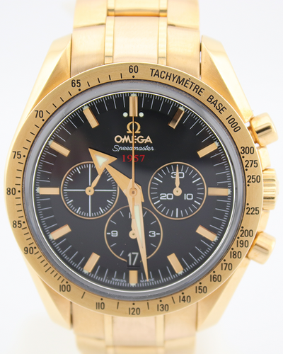 Omega Speedmaster Broad Arrow 42MM Black Dial Rose Gold Bracelet (321.50.42.50.01.001)