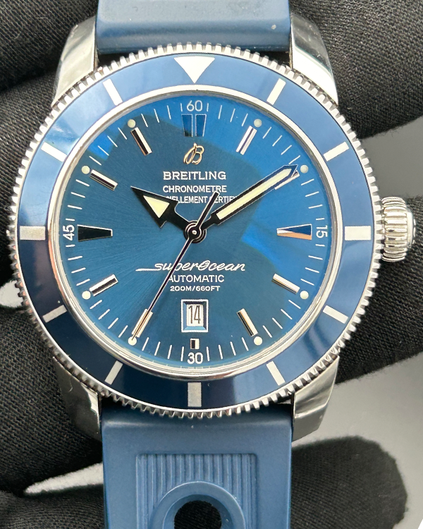 2010 Breitling Superocean Heritage 46MM Blue Dial Rubber Strap (A17320)