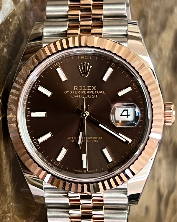 Rolex Datejust 41MM Chocolate Dial Two-Tone Jubilee Bracelet (126331)