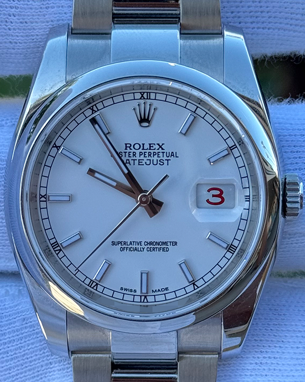 2018 Rolex Datejust 36MM Silver Dial Oyster Bracelet (116200)