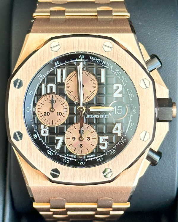 Audemars Piguet Royal Oak Offshore Brick Chronograph Rose Gold Black Dial (26470OR)