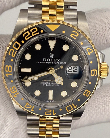 2024 Rolex GMT-Master II "Bumblebee" 40MM Black Dial Two-Tone Jubilee Bracelet (126713GRNR)