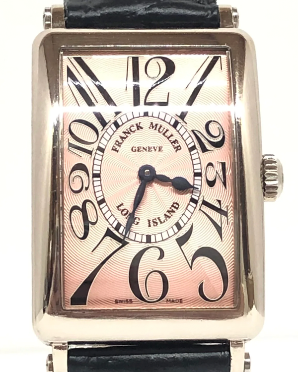 Franck Muller Long Island 26MM Quartz Pink Dial Leather Strap (952 QZ)