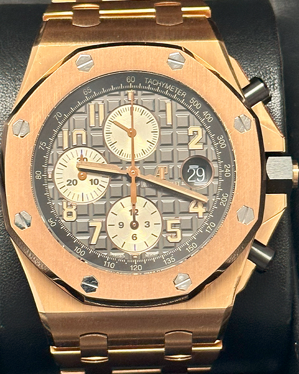 Audemars Piguet Royal Oak Offshore Brick Chronograph Rose Gold Grey Dial (26470OR)