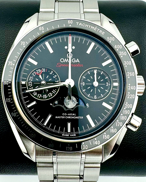 2022 Omega Speedmaster Moonphase 44.25MM Black Dial Steel Bracelet (304.30.44.52.01.001)