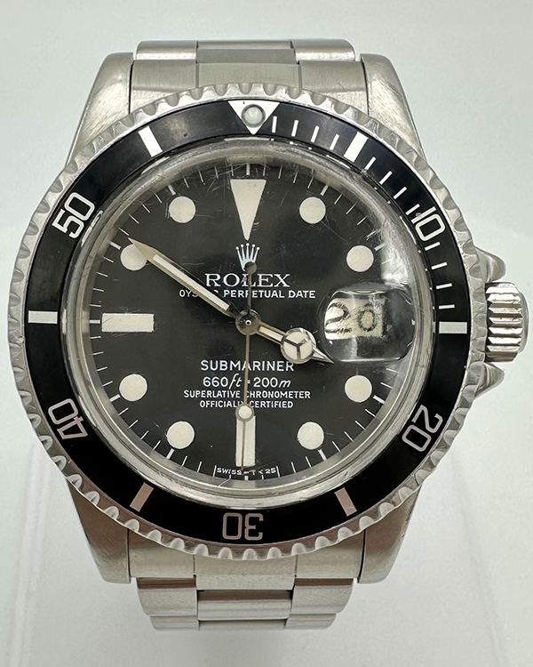 Rolex Submariner  Date Vintage 40MM Black Dial Steel Bracelet  (1680)