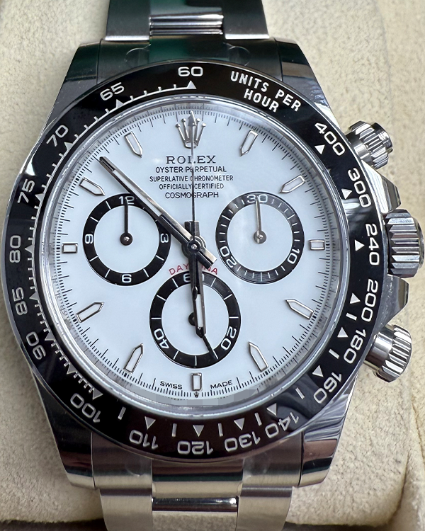 2024 Rolex Cosmograph Daytona "Panda" 40MM White Dial Oyster Bracelet (126500LN)