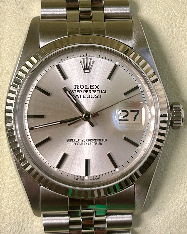 Rolex Datejust 36MM Silver Dial Steel Jubilee Bracelet (1601)