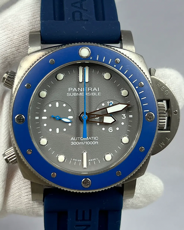 Panerai Submersible "Guillaume Nery" 47MM Grey Dial Rubber Strap (PAM00982)