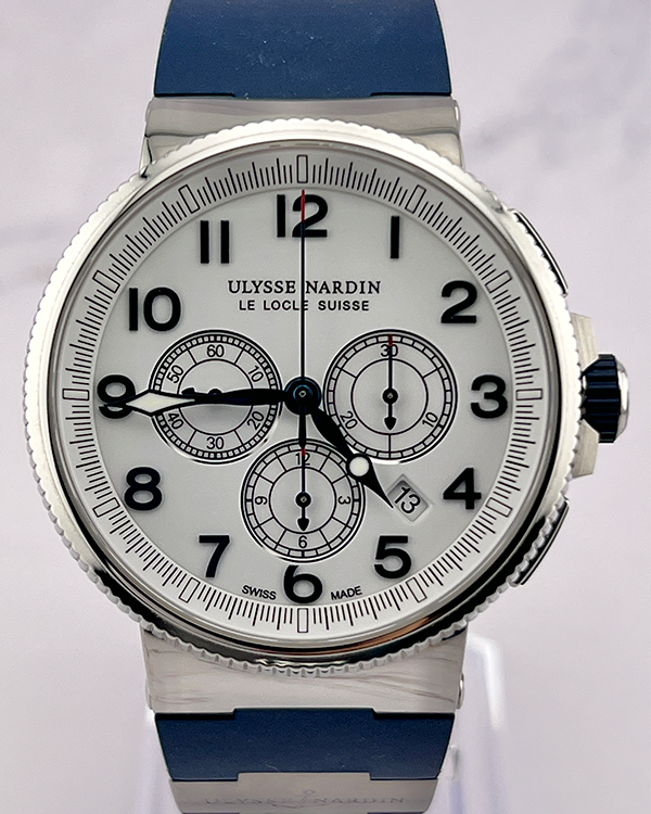 2016 Ulysse Nardin Marine Chronograph 43MM Steel White Dial (1503-150/60)