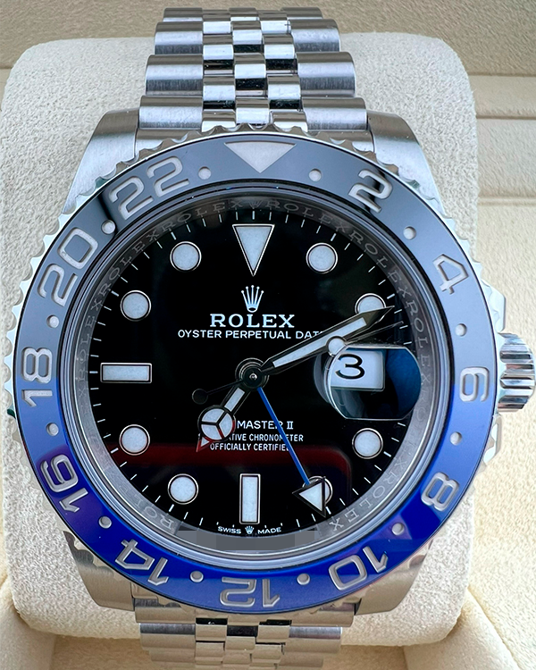 2019 Rolex GMT-Master II "Batgirl" 40MM Black Dial Steel Jubilee Bracelet (126710BLNR)