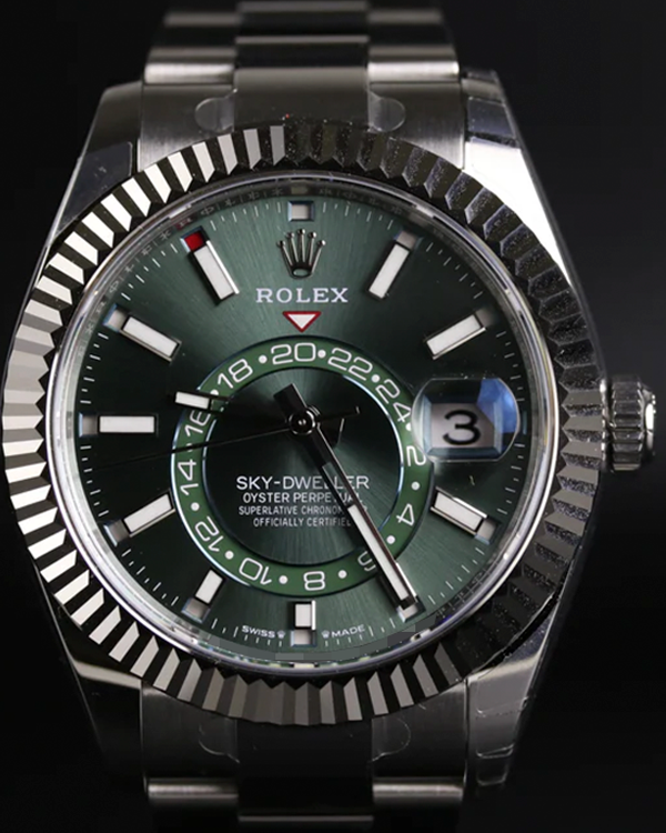 2024 Rolex &nbsp;Sky-Dweller 42MM Green Dial Steel Bracelet (336934)