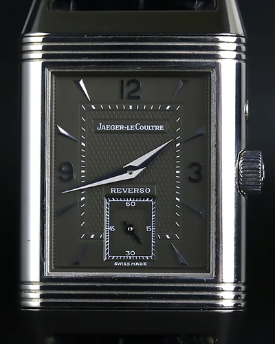 1997 Jaeger-LeCoultre Reverso Duoface Night & Day Vintage 26MM Grey Dial Leather Strap (270.3.54)