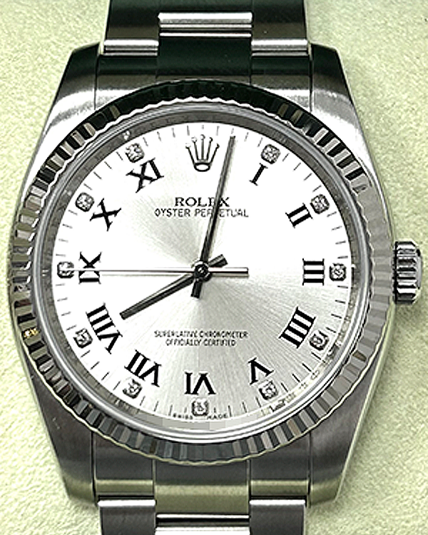 (M Serial) Rolex Oyster Perpetual 36MM Silver Dial Oyster Bracelet (116034)