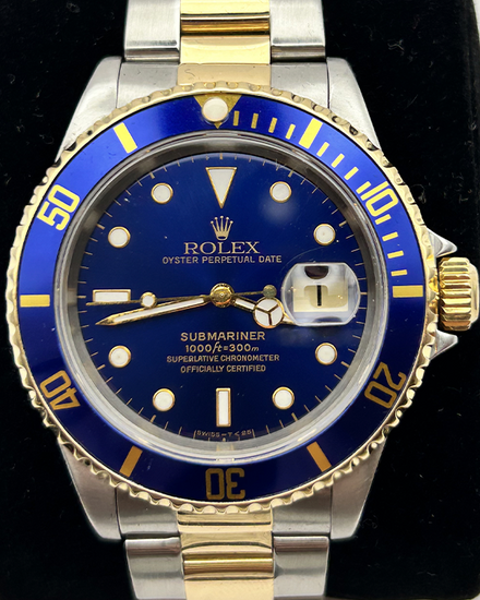 Rolex Submariner "Bluesy" 40MM Blue Dial Two-Tone Bracelet (16613)