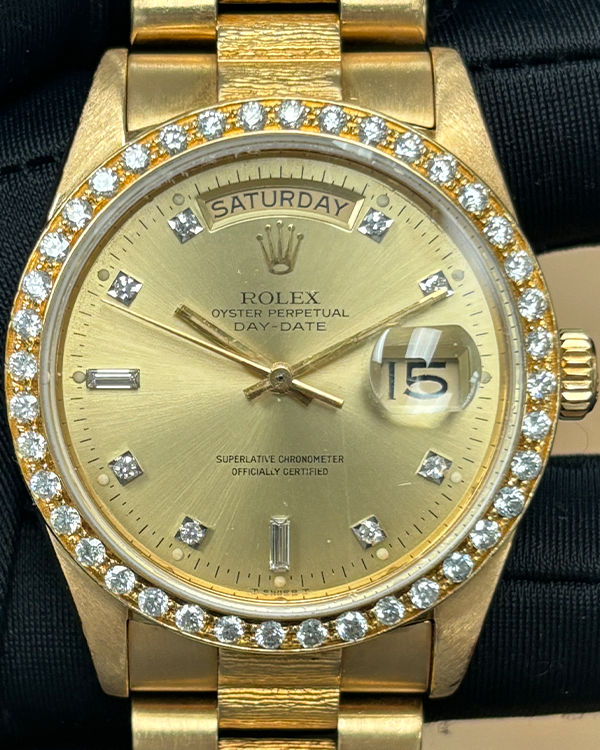 Rolex Day-Date 36MM Champagne Dial Yellow Gold President Bracelet (18038)