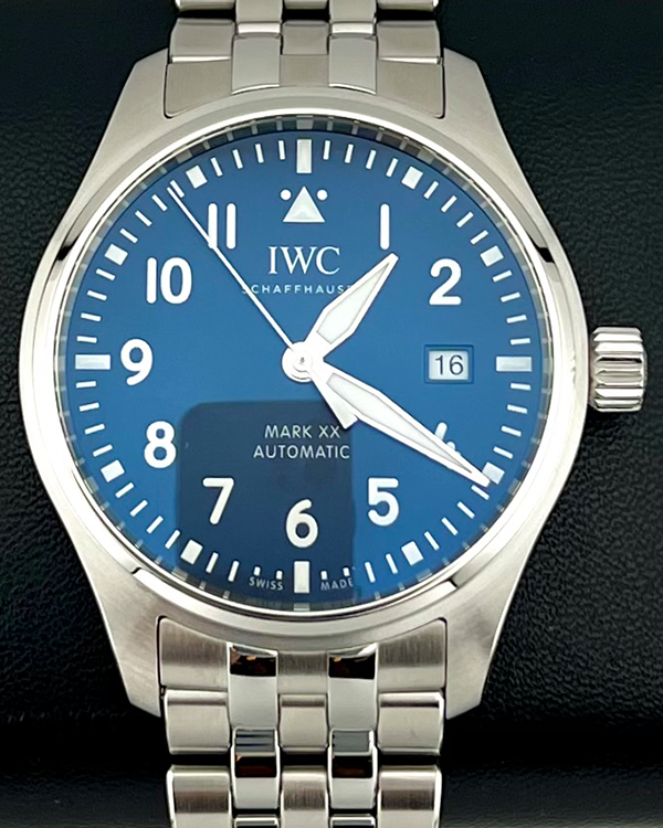 No Reserve- 2024 IWC Schaffhausen Pilot Mark 40MM Blue Dial Steel Bracelet (IW328204)