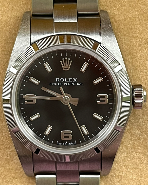 2005 Rolex Oyster Perpetual 24MM Black Dial Oyster Bracelet (76030)