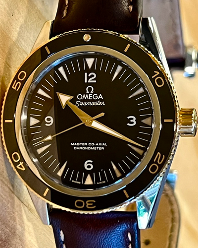 2021 Omega Seamaster Diver 300M 41MM Black Dial Leather Strap (233.22.41.21.01.001)