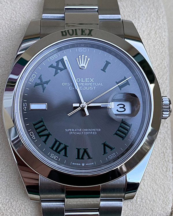 2024 Rolex Datejust "Wimbledon" 41MM Slate Dial Oyster Bracelet (126300)