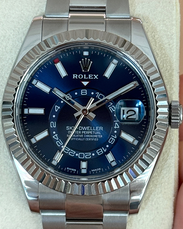 2018 Rolex Sky-Dweller 42MM Blue Dial Oyster Bracelet (326934)