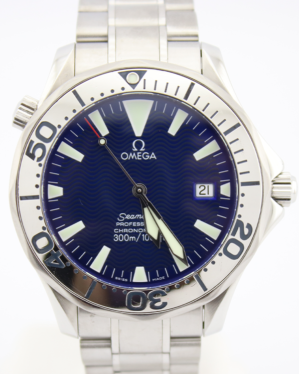 2007 Omega Seamaster Diver 300M 41MM Blue Dial Steel Bracelet (2255.80.00)