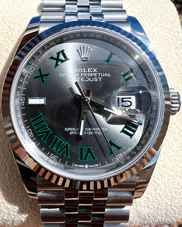 2023 Rolex Datejust "Wimbledon" 36MM Slate Dial Jubilee Bracelet (126234)