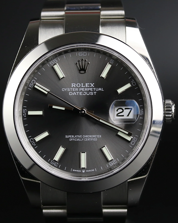 2023 Rolex Datejust 41MM Rhodium Dial Oyster Bracelet (126300)