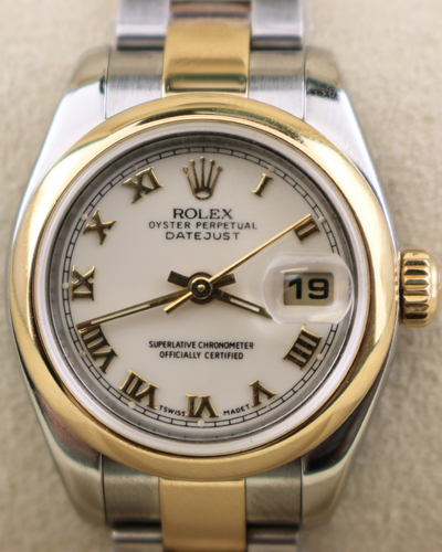 Rolex Lady-Datejust 26MM White Dial Two-Tone Bracelet (179163)