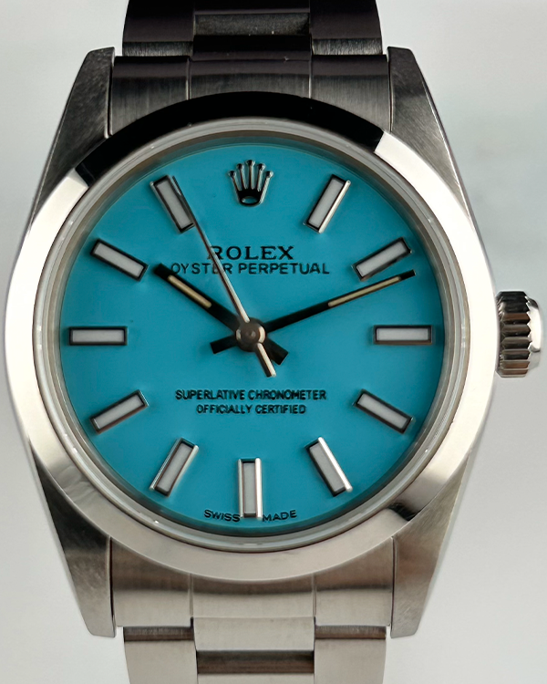 Rolex Oyster Perpetual 31MM Aftermarket Tiffany Blue Dial Oyster Bracelet (67480)