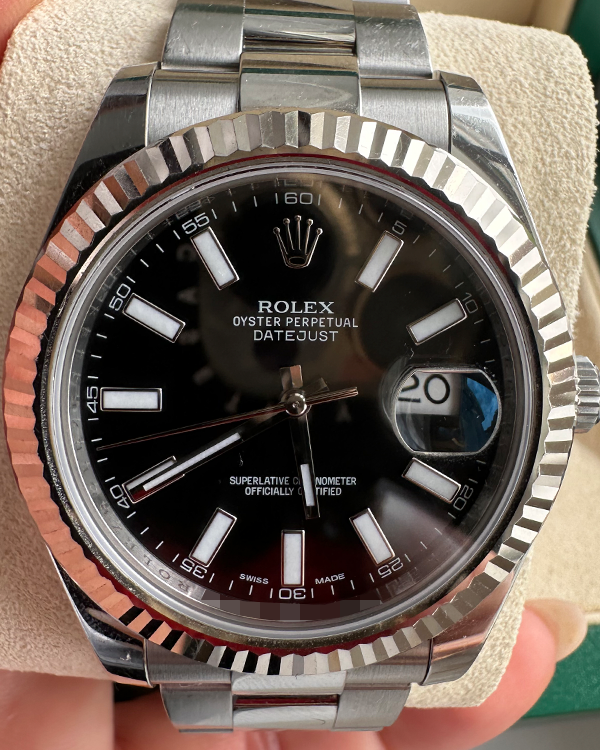 Rolex Datejust II 41MM Black Dial Oyster Bracelet (116334)