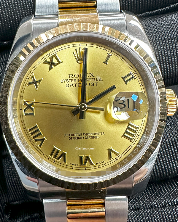 Rolex Datejust 36MM Champagne Dial Two-Tone Bracelet (116233)