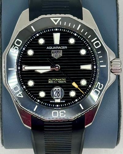 2022 TAG Heuer Aquaracer Professional 300M 43MM Black Dial Rubber Strap (WBP201A.FT6197)