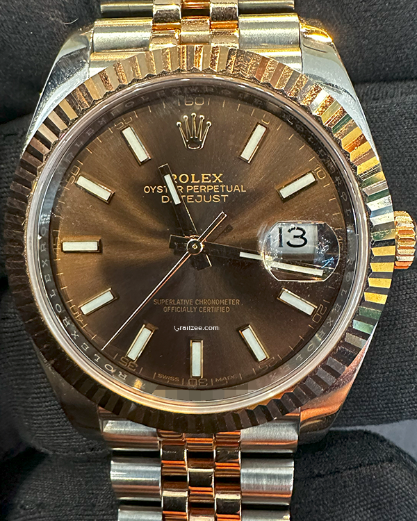 2016 Rolex Datejust 41MM Chocolate Dial Two-Tone Jubilee Bracelet (126331)