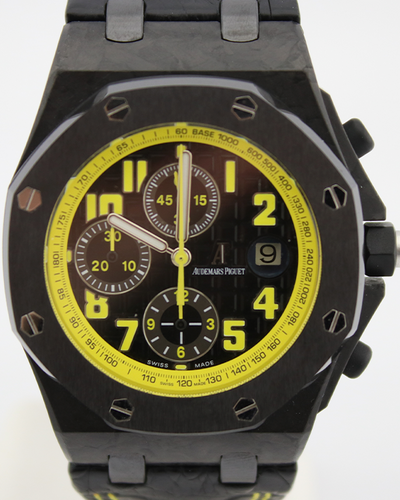 Audemars Piguet Royal Oak Offshore Chronograph "Bumblebee" 42MM Black Dial Rubber Strap (26176FO)