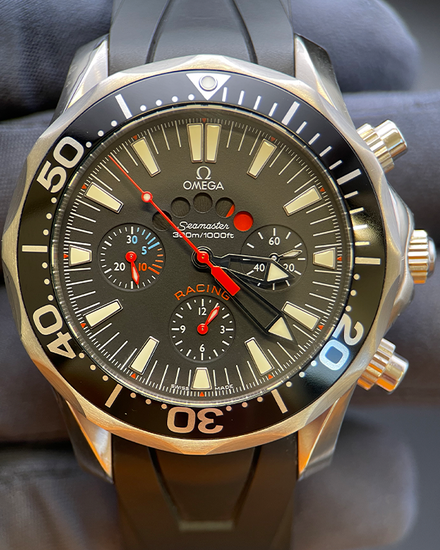 Omega Seamaster Chronograph "Racing" 44MM Black Dial Rubber Strap (2869.52.91)