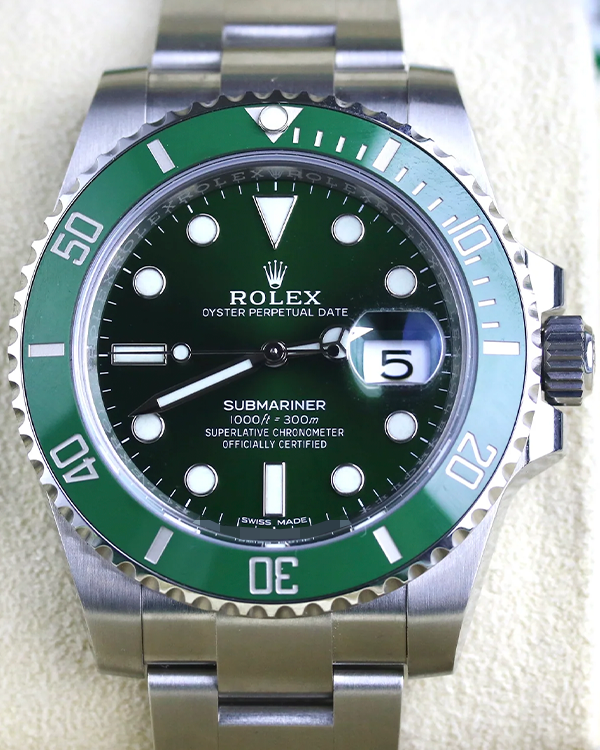 2019 Rolex Submariner Date "Hulk" 40MM Green Dial Oyster Bracelet (116610LV)