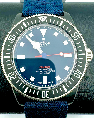 No Reserve - 2024 Tudor Pelagos FDX "Red Bull Racing Edition" 42MM Blue Dial Textile Strap (25707KN)