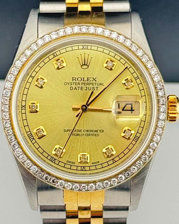 Rolex Datejust 36MM Aftermarket Champagne Dial Two-Tone Jubilee Bracelet (16013)