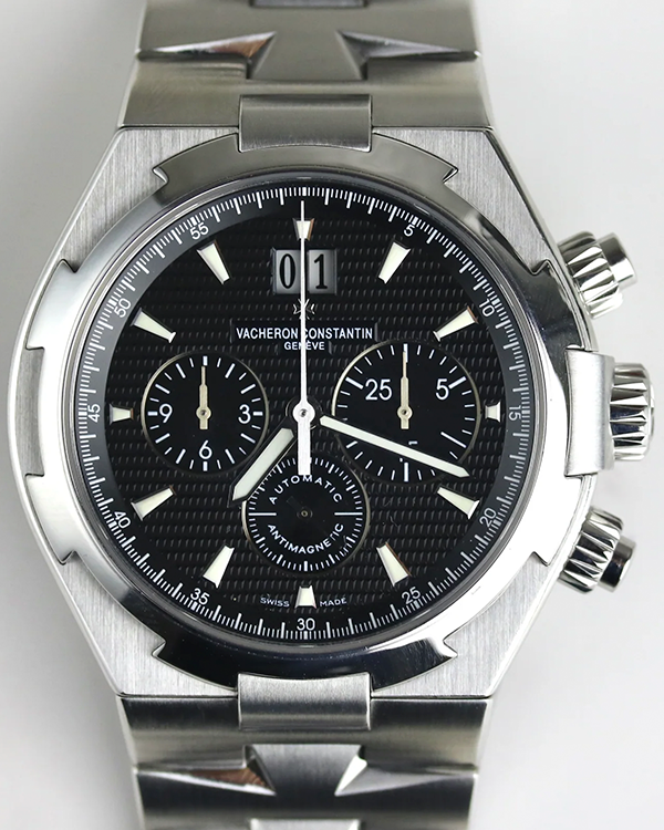 2005 Vacheron Constantin Overseas Chronograph 42MM Black Dial Steel Bracelet (49150/B01A-9097)