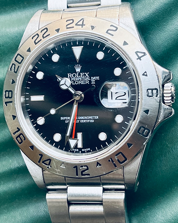 1984 Rolex Explorer II 40MM Black Dial Oyster Bracelet (16550)