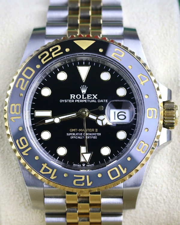 2024 Rolex GMT-Master II "Bumblebee" 40MM Black Dial Two-Tone Jubilee Bracelet (126713GRNR)