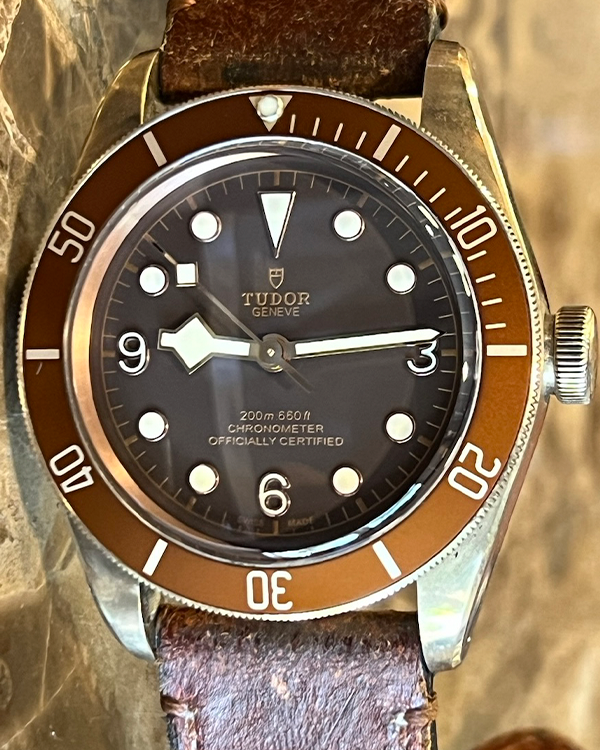 2018 Tudor Heritage Black Bay Bronze 43MM Brown Dial Leather Strap (79250BM)