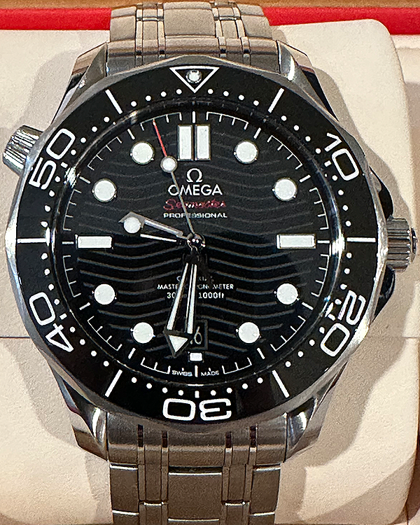 2021 Omega Seamaster Diver 300M 42MM Black Dial Steel Bracelet (210.30.42.20.01.001)