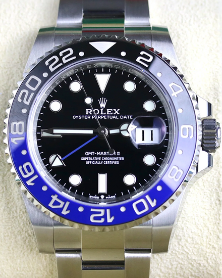 2022 Rolex GMT-Master II "Batman" 40MM Black Dial Oyster Bracelet (126710BLNR)