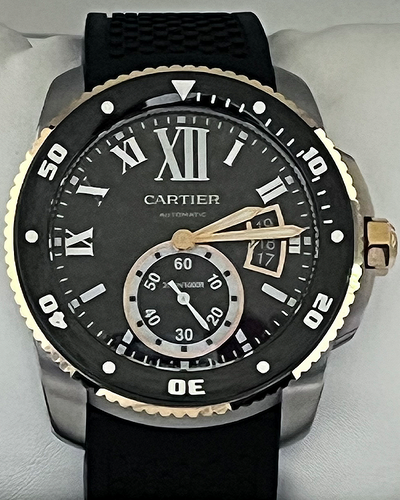 Cartier Calibre de Cartier Diver 42MM Black Dial Rubber Strap (W7100055)