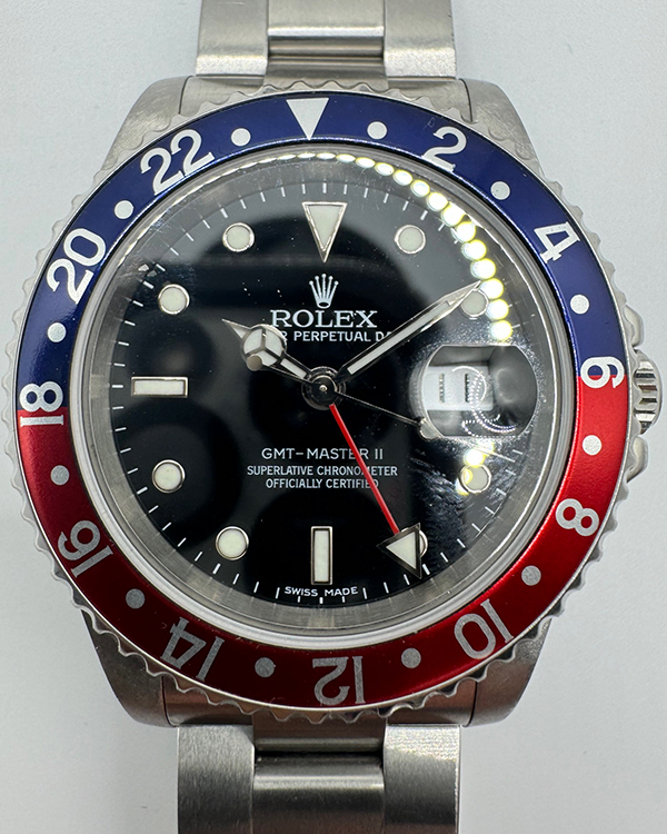 Rolex GMT-Master II "Pepsi" 40MM Black Dial Oyster Bracelet (16710T)